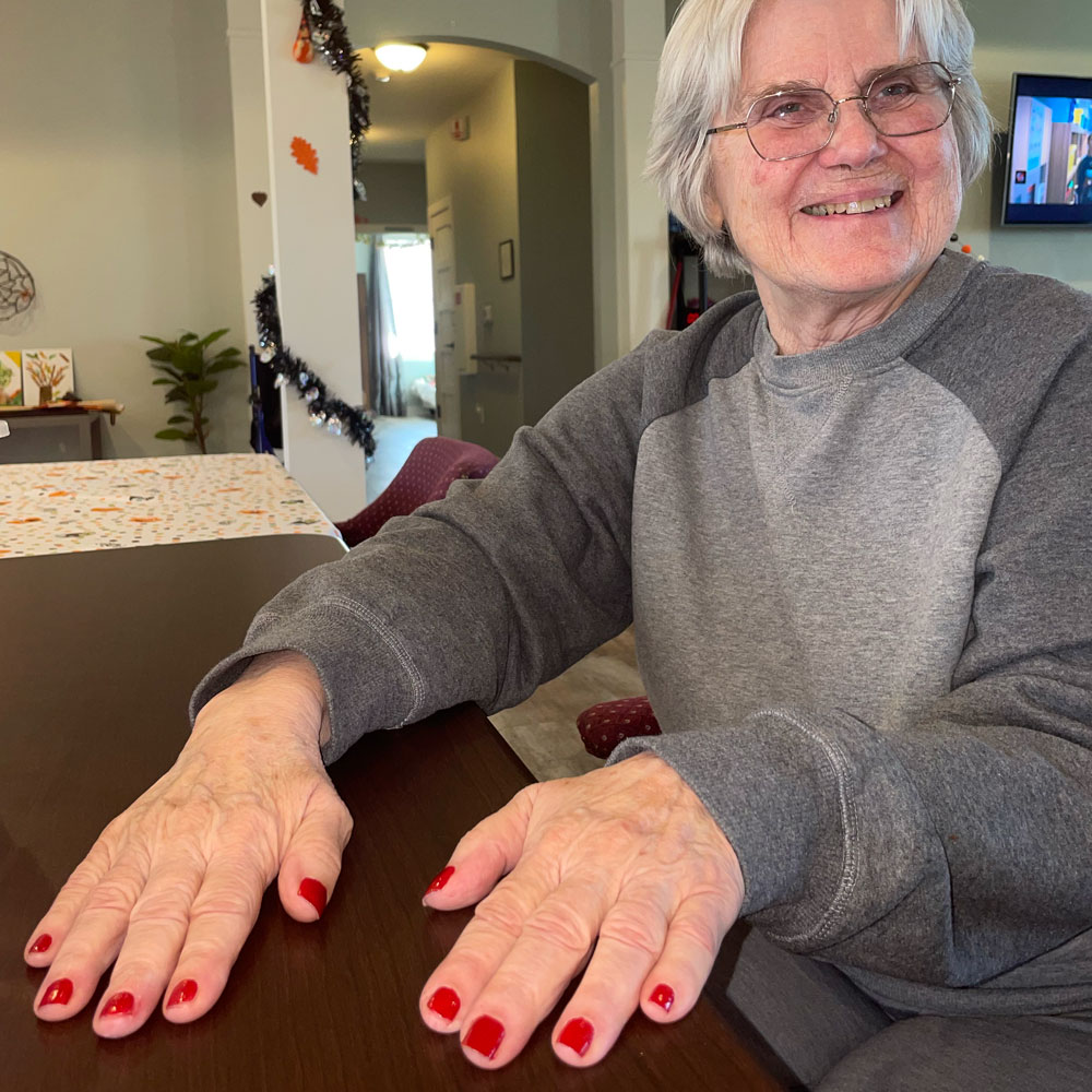 RSL Memory Care of New Berlin, WI doing manicures and pedicures